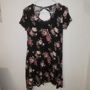 Floral Black Dress